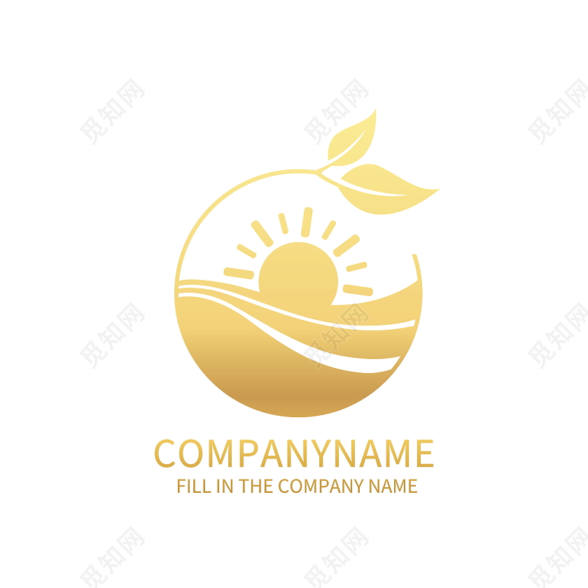 农业标志农产品标志logo模板设计太阳logo