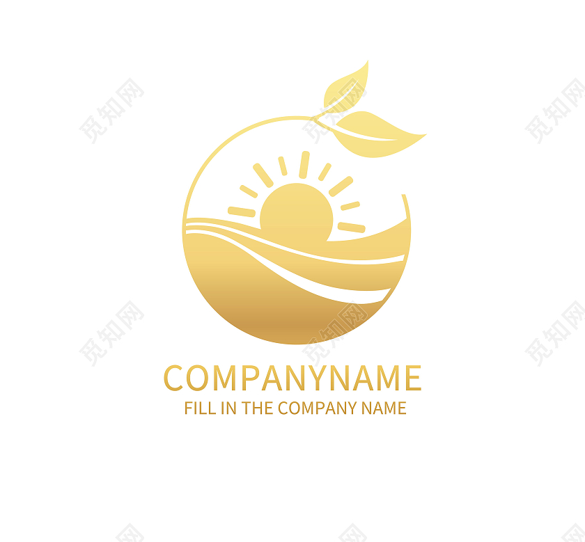 农业标志农产品标志logo模板设计太阳logo