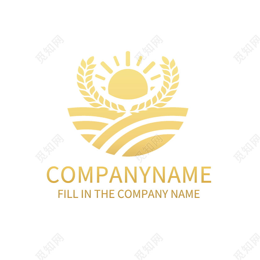 农业标志农产品标志logo模板设计太阳logo