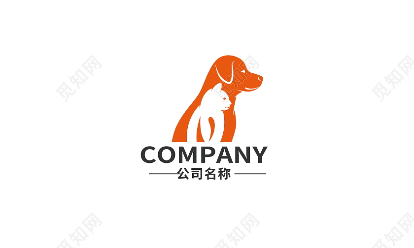 猫狗标志宠物标志logo模板设计宠物店logo
