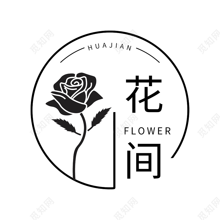 鲜花标志花朵标志logo模板设计花logo