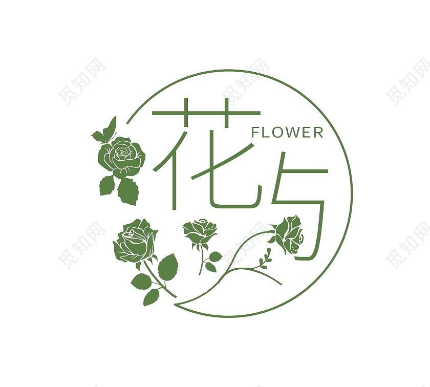 鲜花标志花朵标志logo模板设计花logo