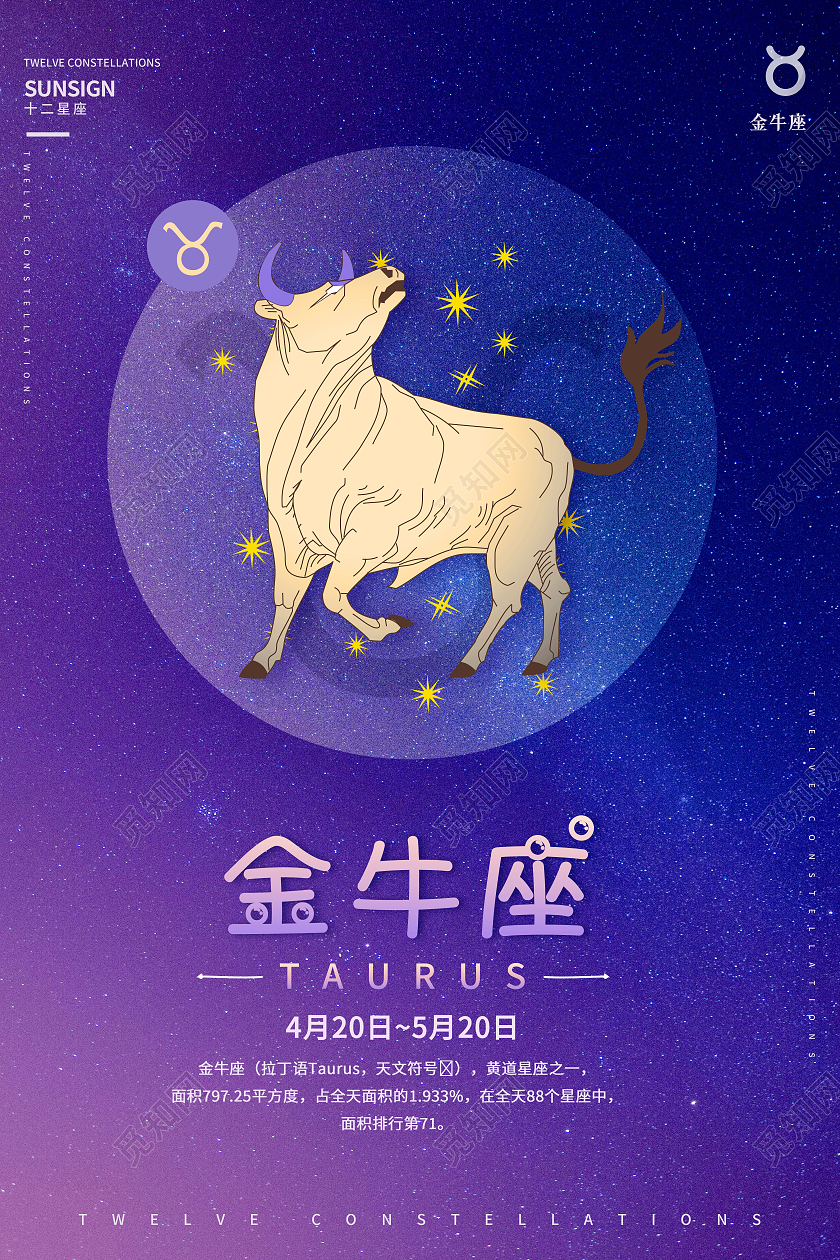 星空梦幻十二星座12星座星座运势海报