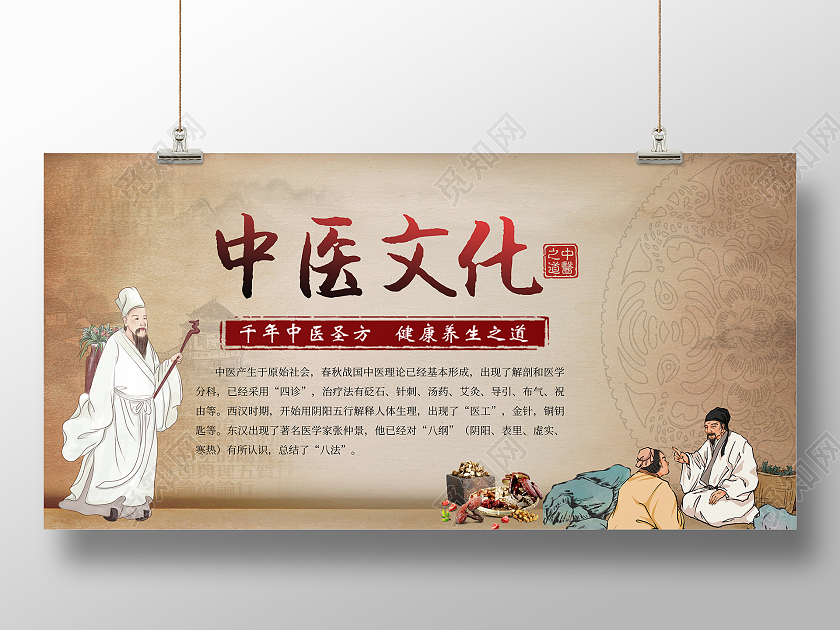 灰色中式养生四季中医文化宣传展板四季养生文化宣传展板中医海报中医宣传