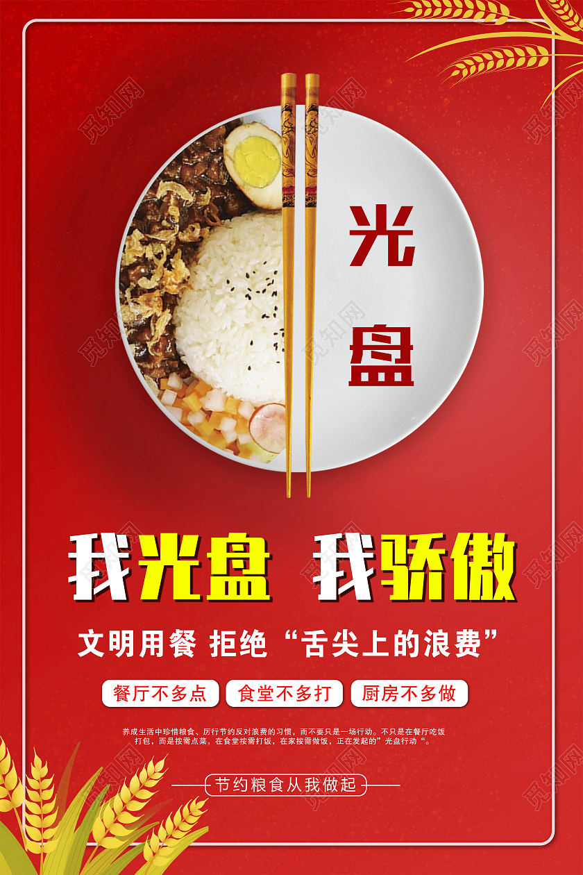 红色简约国风我光盘我骄傲光盘行动宣传海报