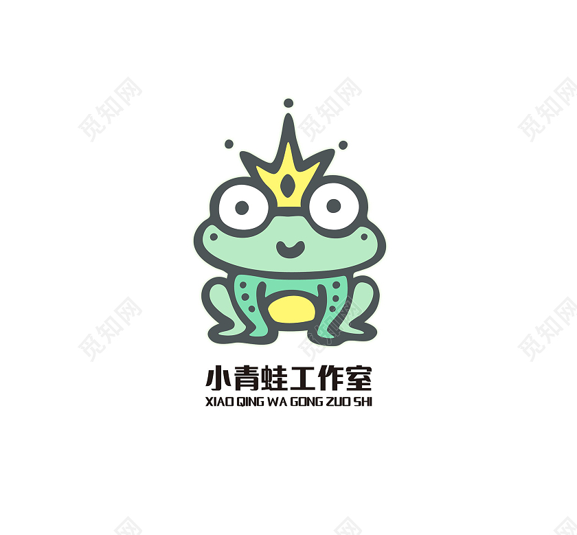 小青蛙动物标志logo模板设计动物logo