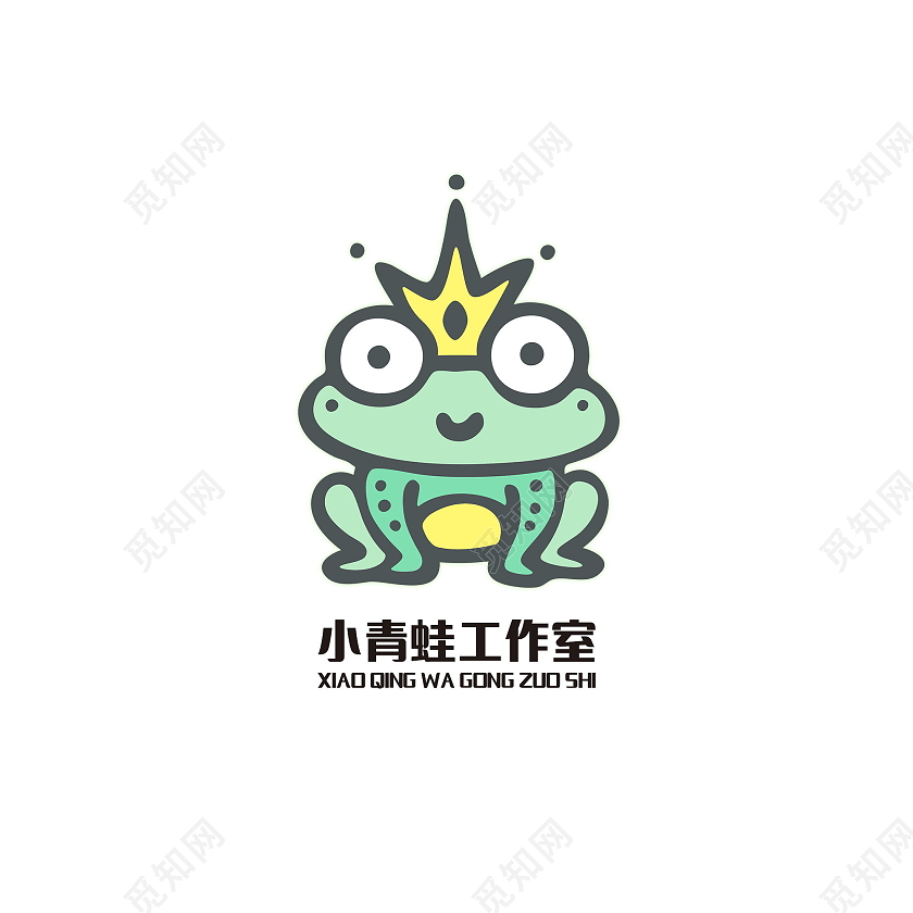 小青蛙动物标志logo模板设计动物logo
