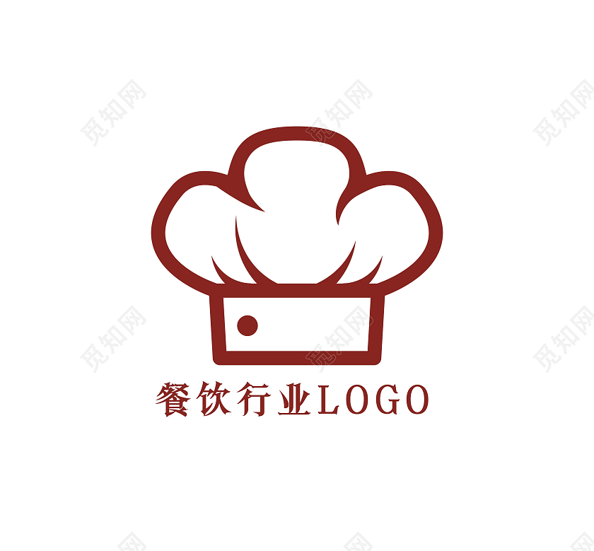 纯色简约厨师帽餐饮行业logo餐厅logo