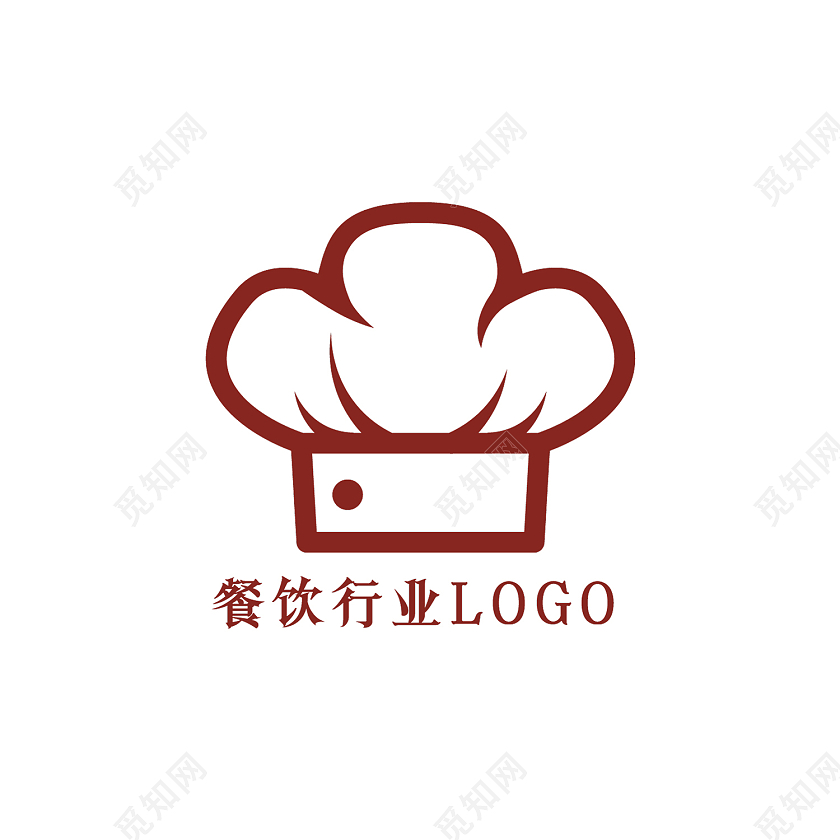 纯色简约厨师帽餐饮行业logo餐厅logo