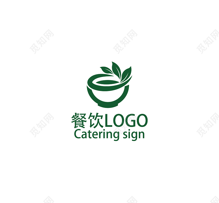 绿色餐饮茶叶logo茶标志茶vi茶叶标志