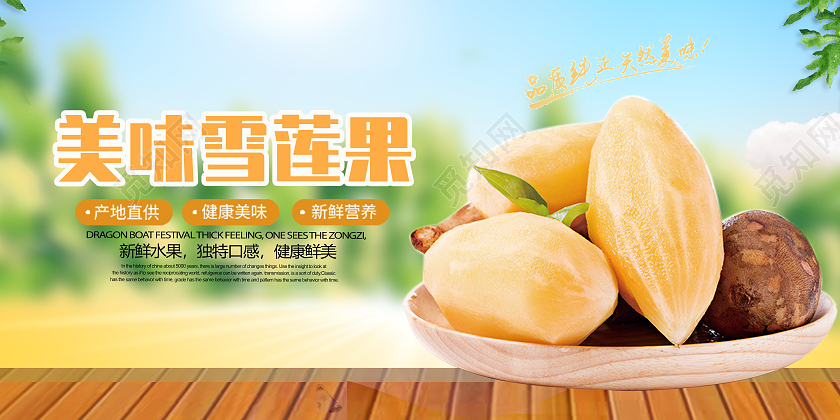 简约冬季水果雪莲果宣传海报展板雪莲果海报