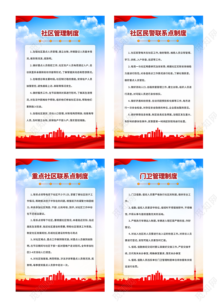 社区制度工作制度管理制度模板设计