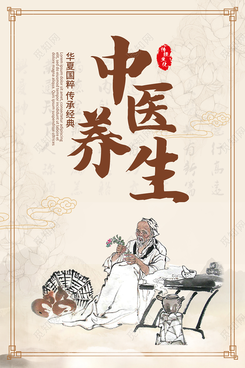 复古中国风中医养生中医宣传海报中医海报中医宣传