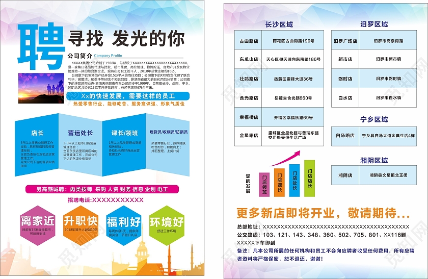 招工宣传单企业招聘招聘单页招工简章招聘海报招聘简章