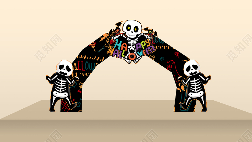 潮流创意万圣节狂欢拱门万圣节拱
