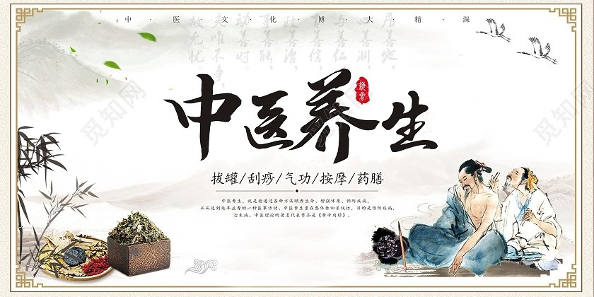 时尚简约大气中医养生中医文化宣传中医展板