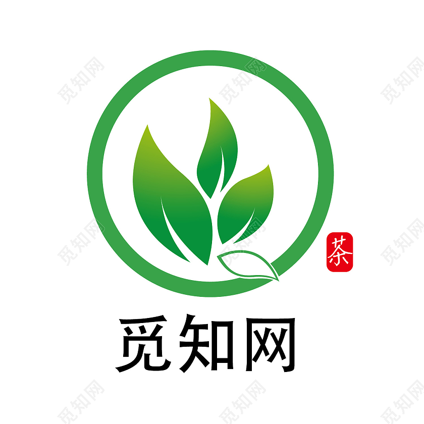 绿色几何创意简约风茶叶logo