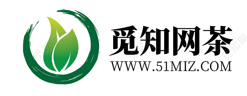 绿色渐变几何创意风觅知网茶叶logo