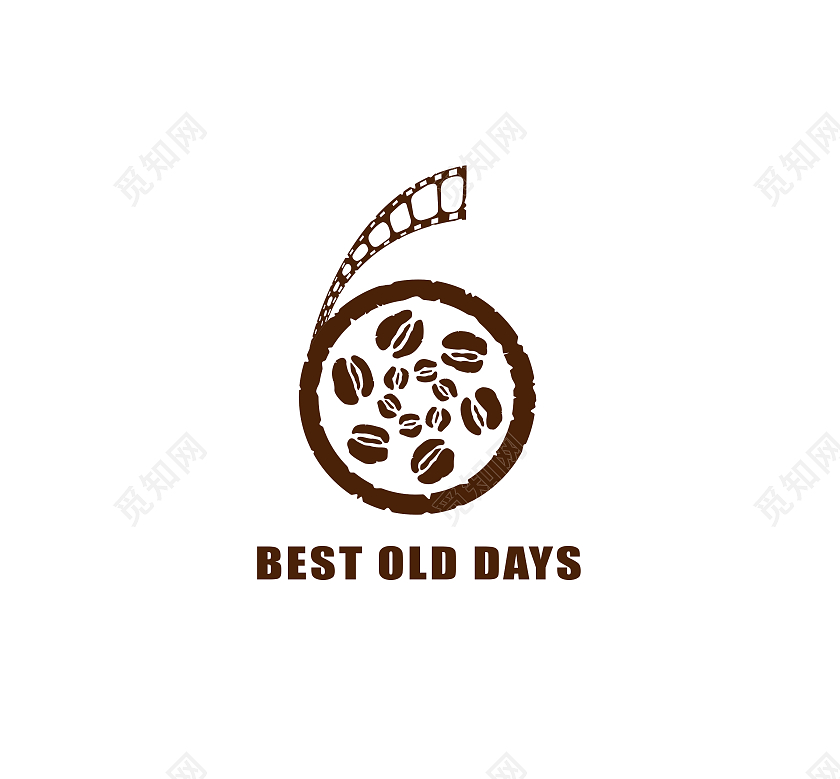 六月拾光 咖啡店logo  休闲时刻在咖啡馆看着老式录像带甜品logo设计