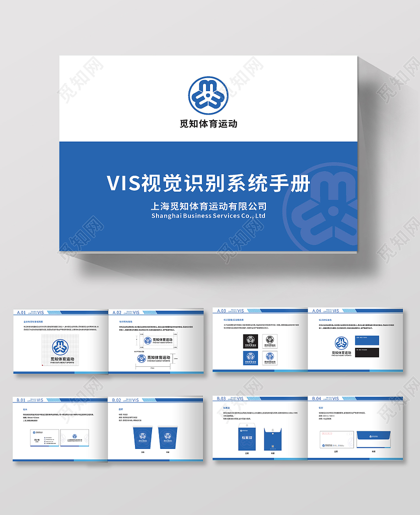 蓝色矢量科技品牌VIS视觉识别系统VI手册vis视觉识别系统手册