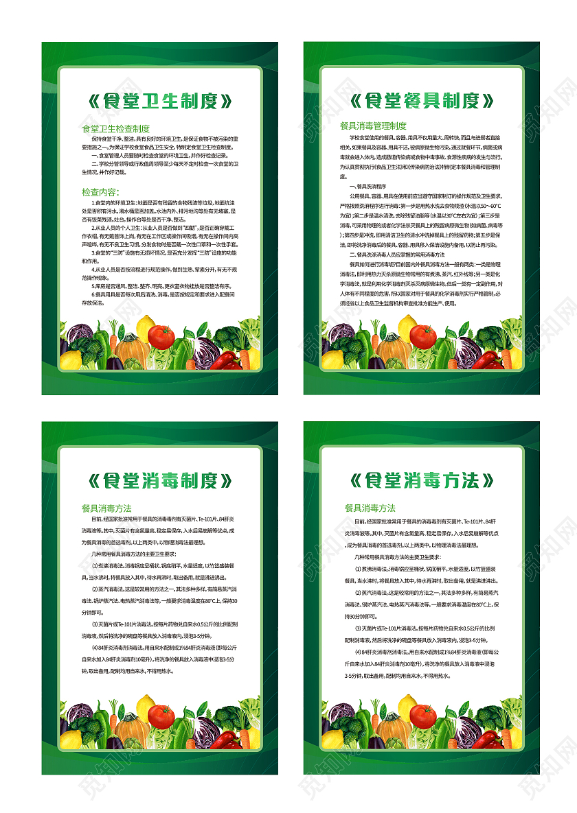 食堂工作管理制度食品采购验收制度模板设计食堂制度