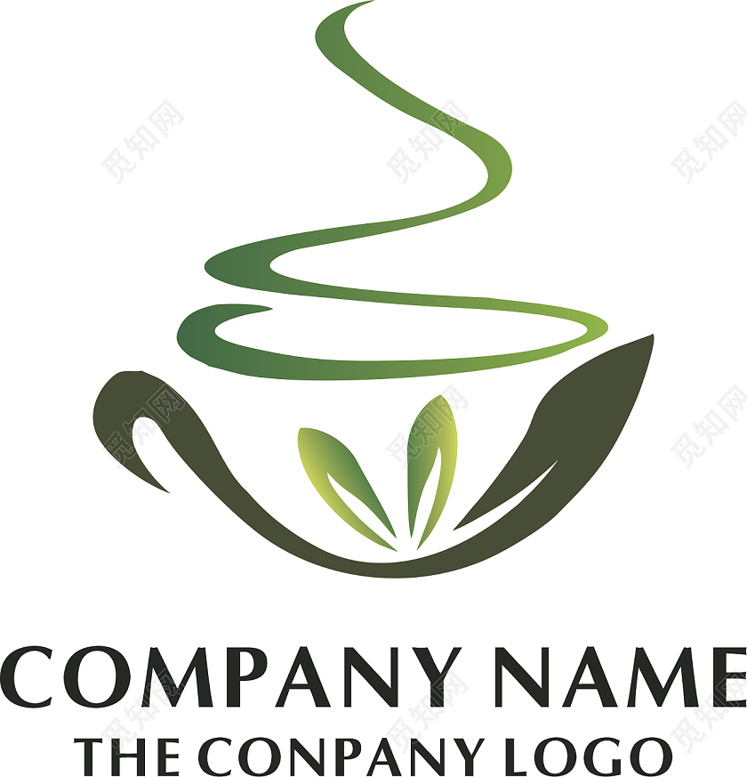 水果茶茶logo简单茶壶冒烟茶logo