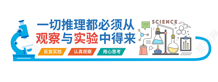 蓝色简约风格校园化学实验室文化墙化学文化墙