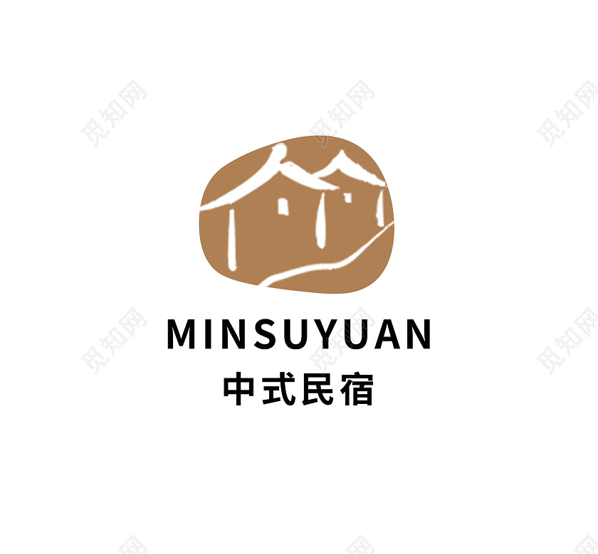 中式民宿标志古风LOGO标识模板民宿LOGO中国风logo