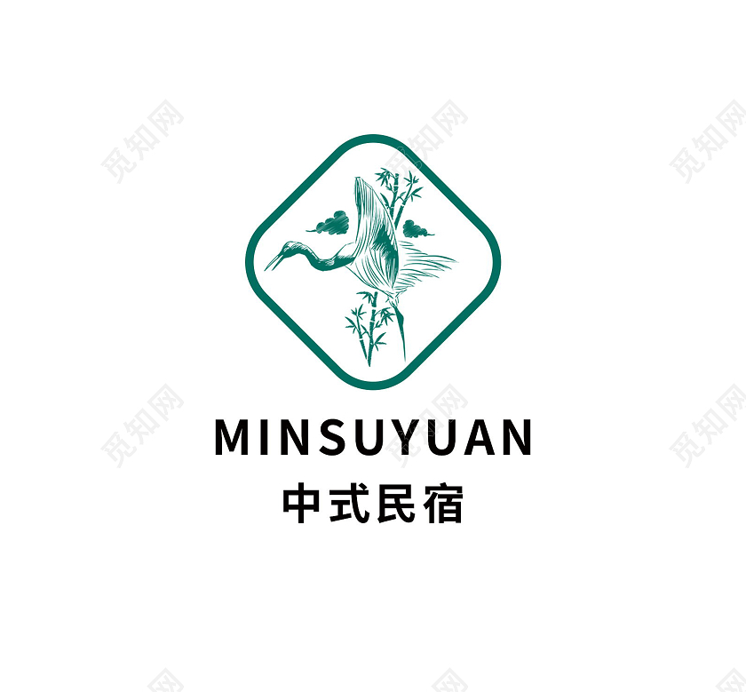 中式民宿标志古风LOGO标识模板民宿LOGO中国风logo