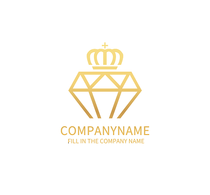 珠宝首饰标志皇冠钻戒logo模板设计珠宝logo