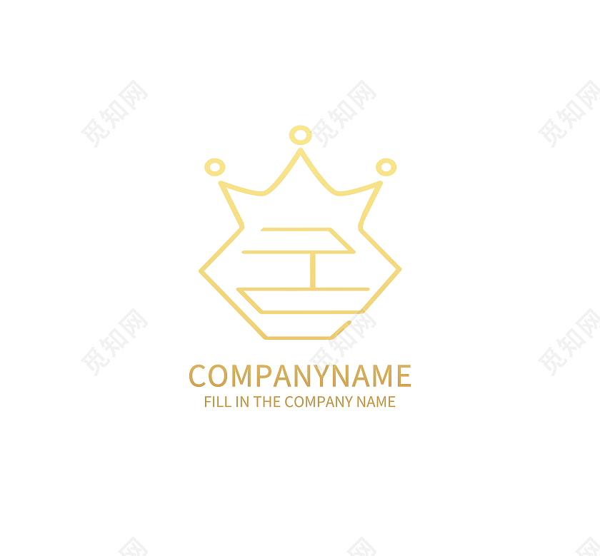 珠宝首饰标志皇冠钻戒LOGO模板设计珠宝logo