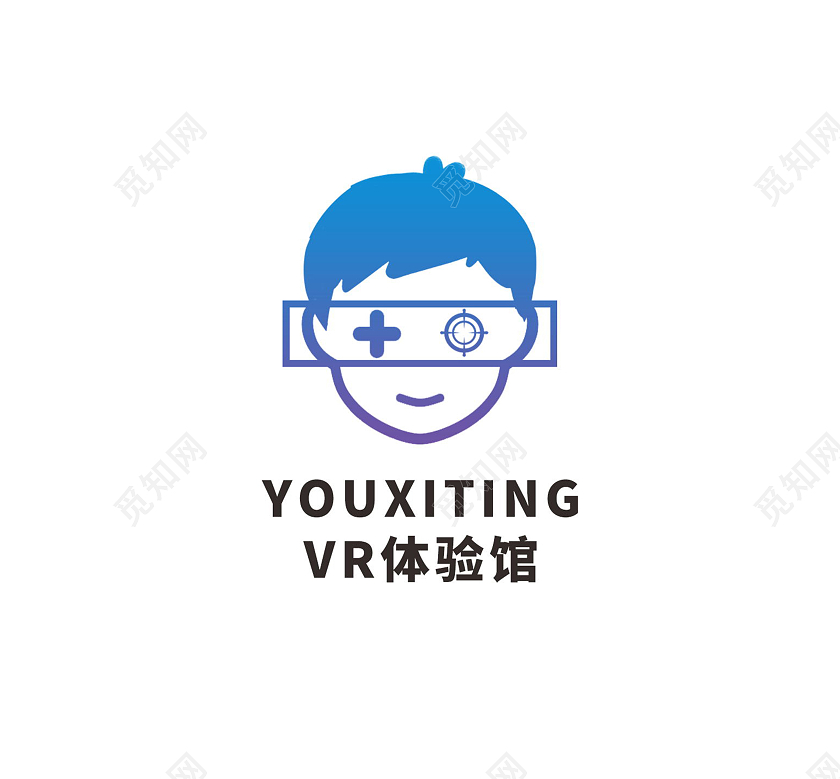 VR体验馆游戏标志游戏LOGO标识模板设计游戏logo
