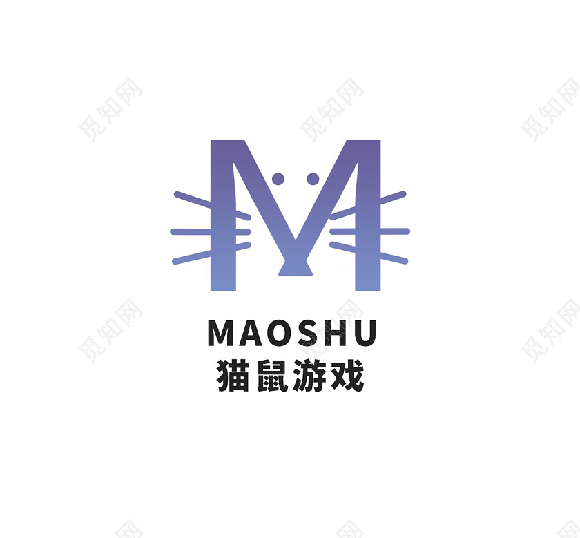 猫鼠游戏标志游戏LOGO标识模板设计游戏logo