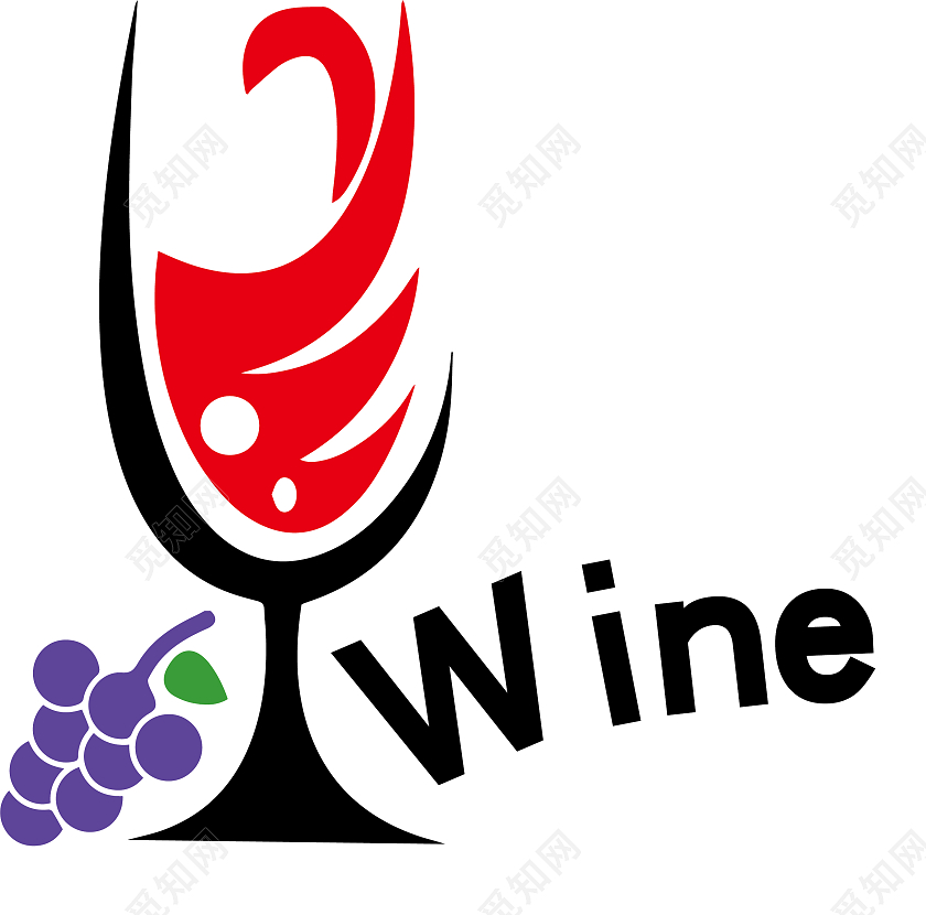 简约葡萄酒红酒酒业企业公司标志logo酒logo