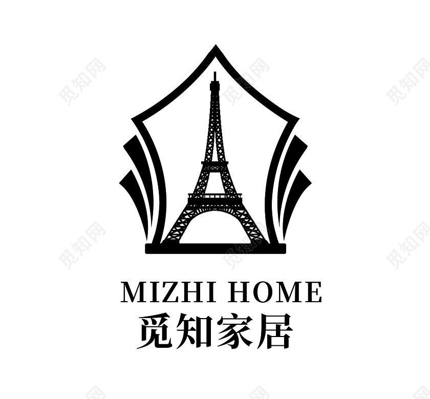 黑色简约家居公司企业品牌标志logo家居logo