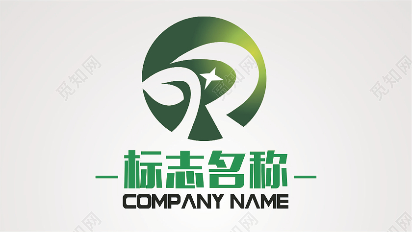 绿色星星农场logo标志okl农业logo