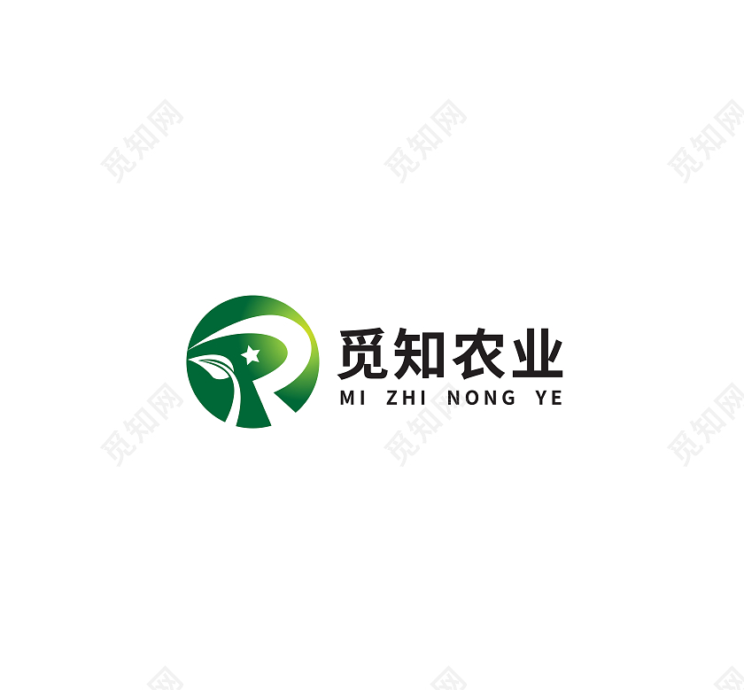 农业logo需求分类模板绿色简约风觅知农业农业logo