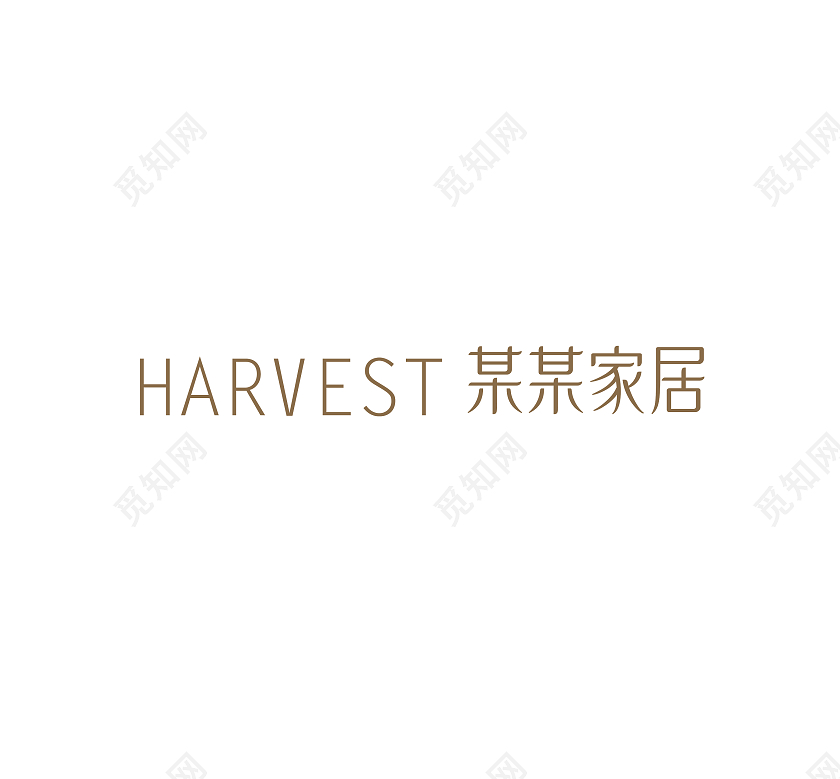 简约金色家居品牌公司标志logo设计家居logo