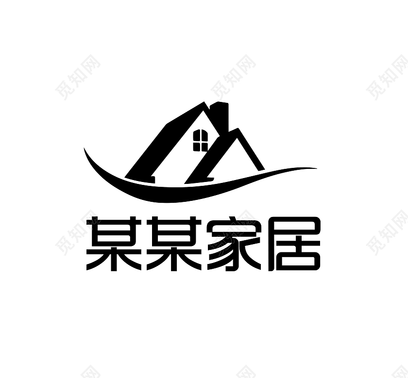 简约小清新家居公司品牌标志logo设计家居logo