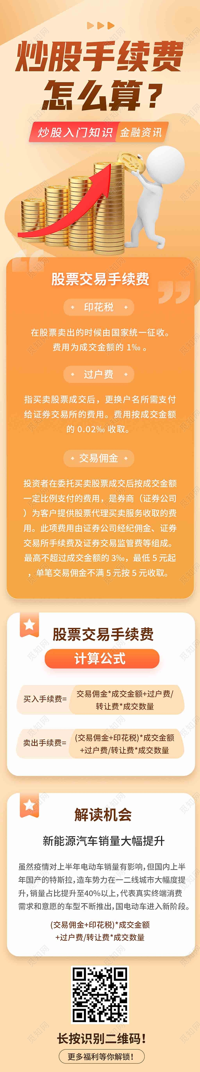 黄色简约炒股手续费金色商务金融炒股历次啊手续费信息长图
