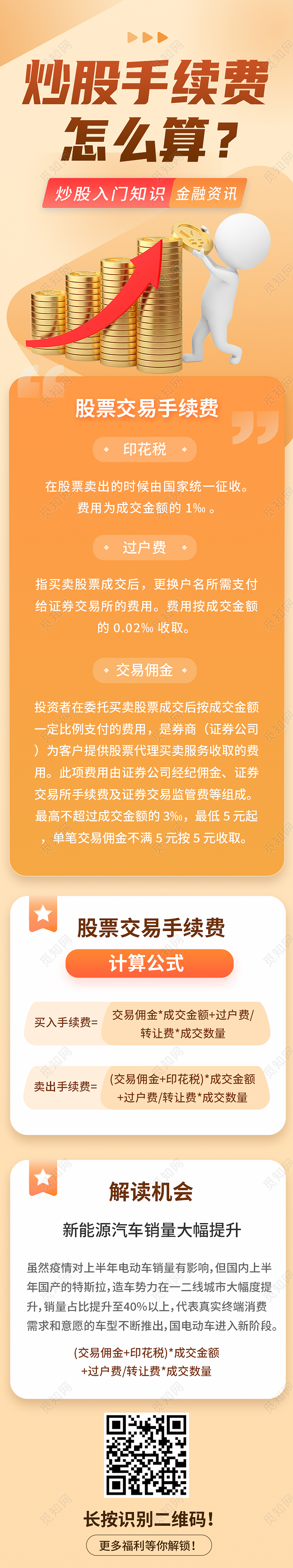 黄色简约炒股手续费金色商务金融炒股历次啊手续费信息长图