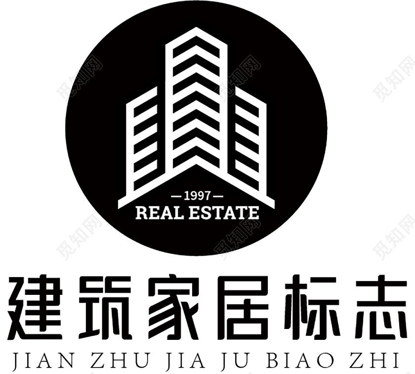 黑色简约建筑家具logo设计家具logologo家居logo