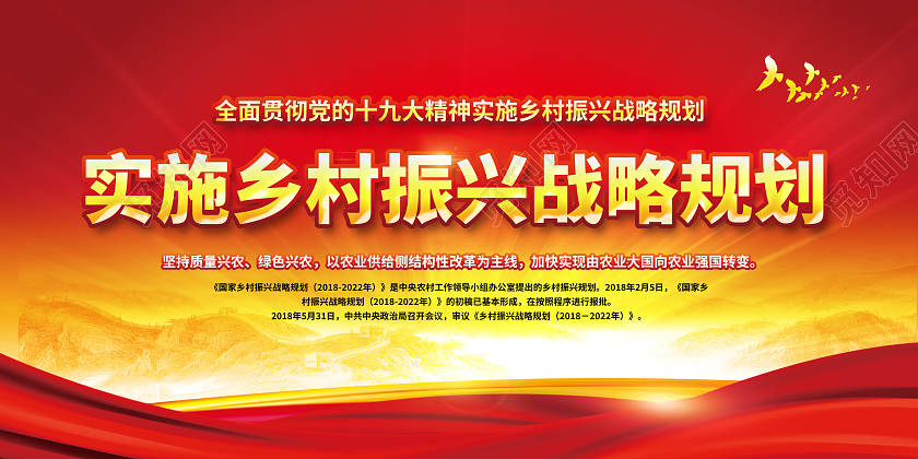 红色风格乡村振兴战略规划宣传栏乡村振兴宣传栏