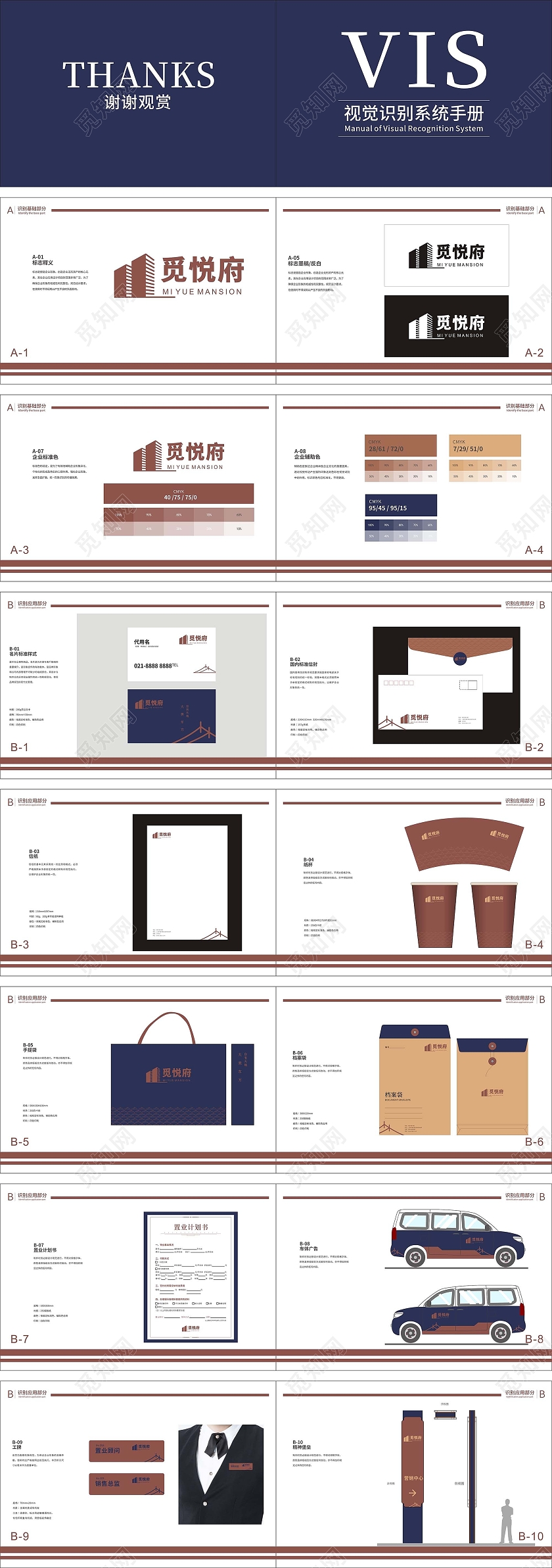 墨蓝大气简约VI手册房地产VI手册