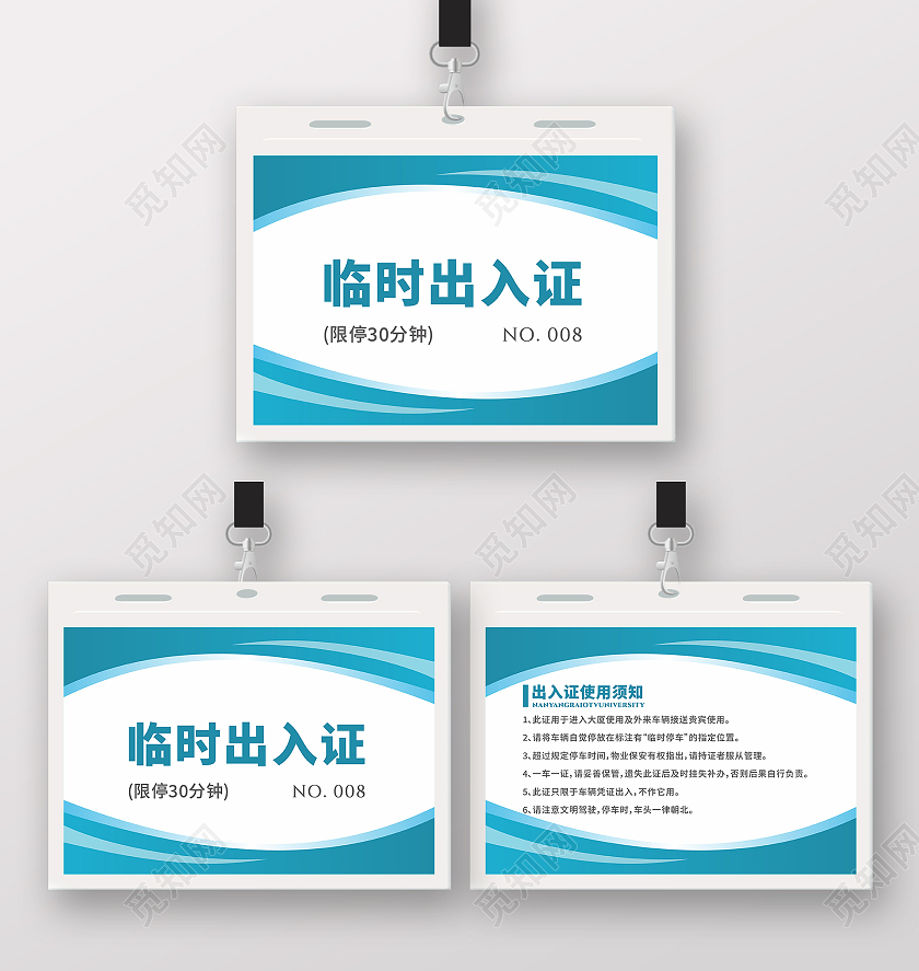 临时出入证车辆出入凭证限停卡小区商场上午楼车辆出入