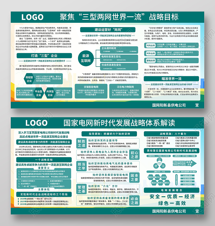 绿色商务国家电网展板国网