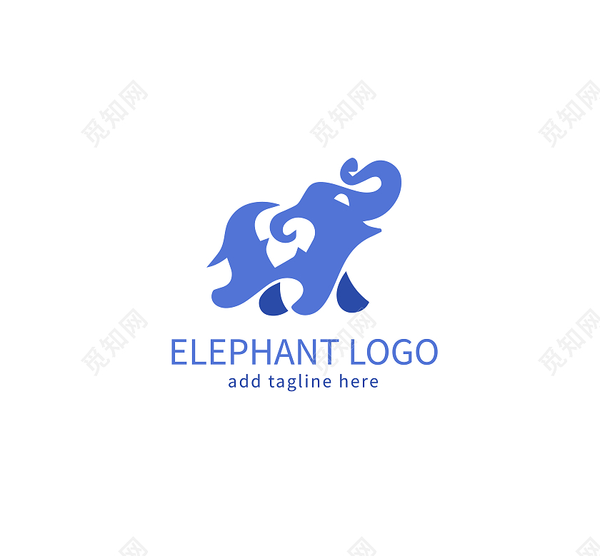 大象动物标志logo模板设计动物logo