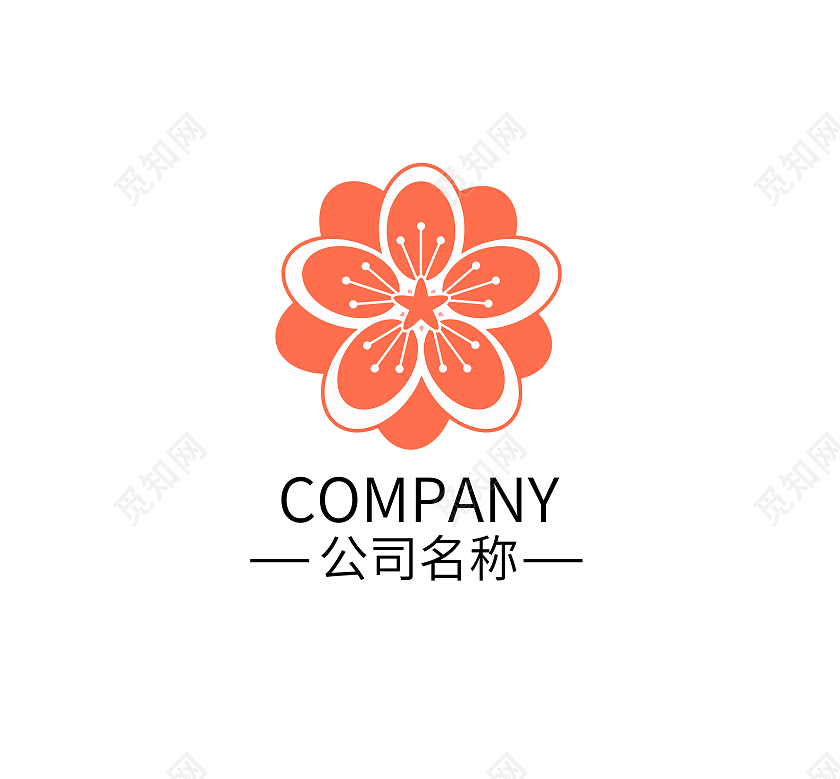花标志花朵标志logo模板设计花logo