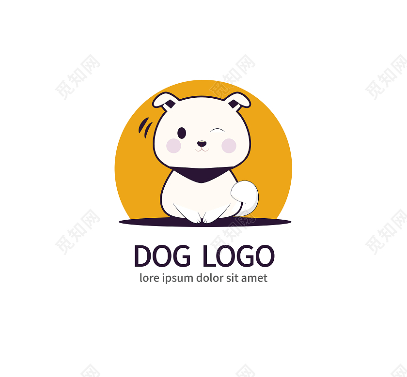 狗宠物动物标志logo模板设计动物logo