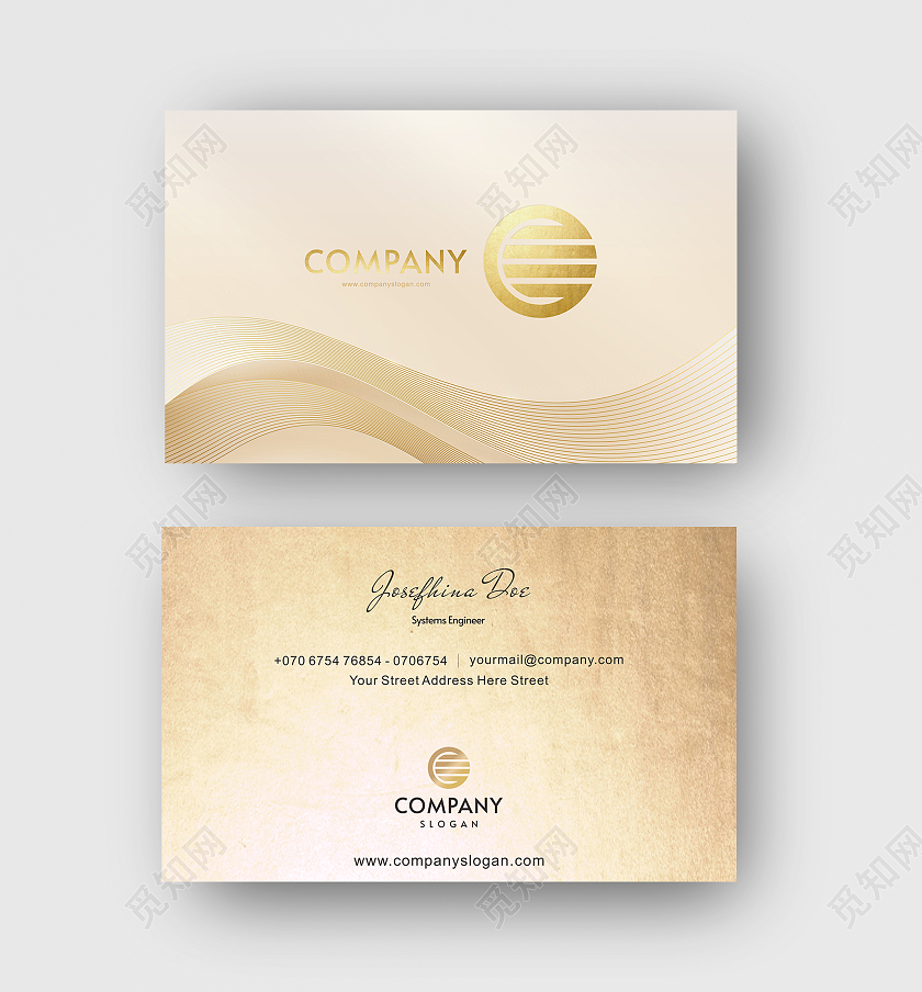 金色质感高端商务名片外贸名片